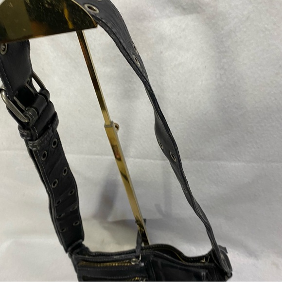 Free People Wade Leather Sling Black Crossbody Festival Bag - Picture 6 of 12